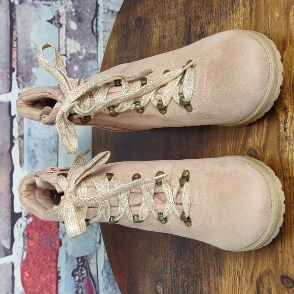 Sarah Jayne "Winnie" Faux Suede Moto Boots - Picture 2 of 11